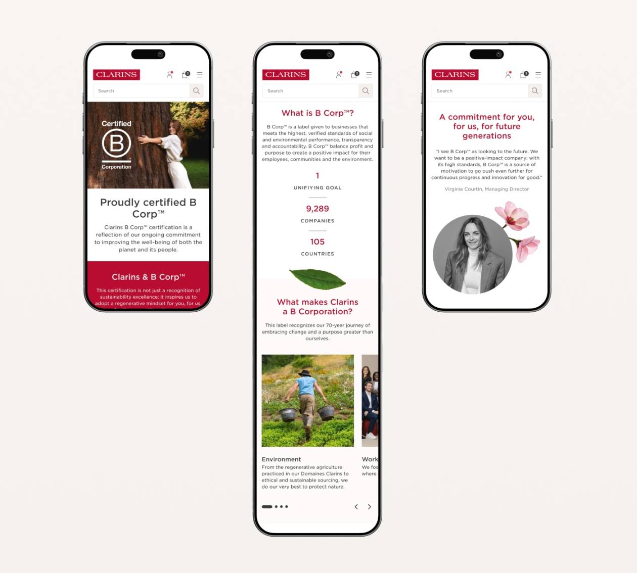 Landing page BCorp Mobile